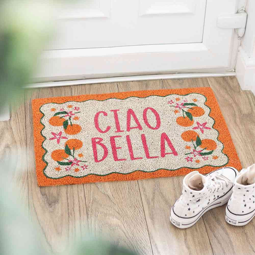 Something Different - Orange Ciao Bella Doormat - Multicolours